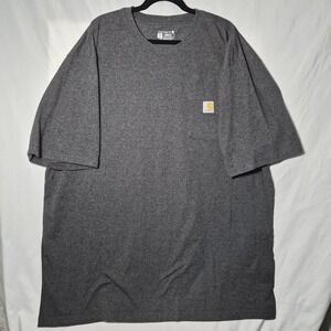 Carhartt T Shirt Men's Workwear Loose Fit Gray Heavyweight Size 2XL XXL Tall
